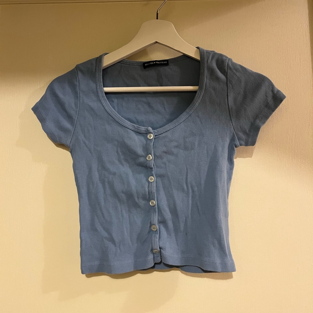 Blue Brandy Melville Crop Top